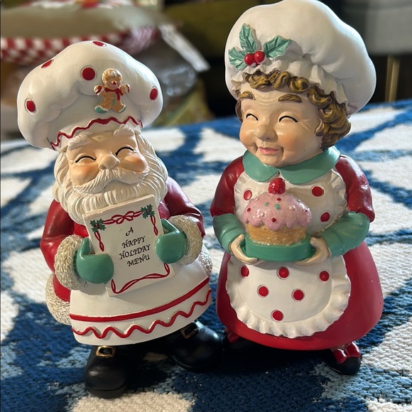 Festive Santa and Mrs. Claus Figurines - Picture 1 of 14